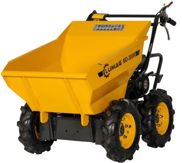 Mini Dumper 4 Wheel Drive Power Barrow Lumag MD300R 4wd Petrol 3+1 Gearbox
